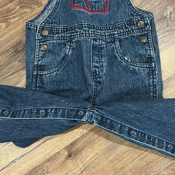 Talbots bib overalls boys 18 months tool theme 100% cotton denim blue - Picture 5 of 10